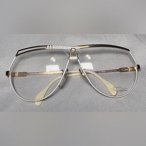 Cazal Two-Tone Silver and Gold Rimless Sunglasses
